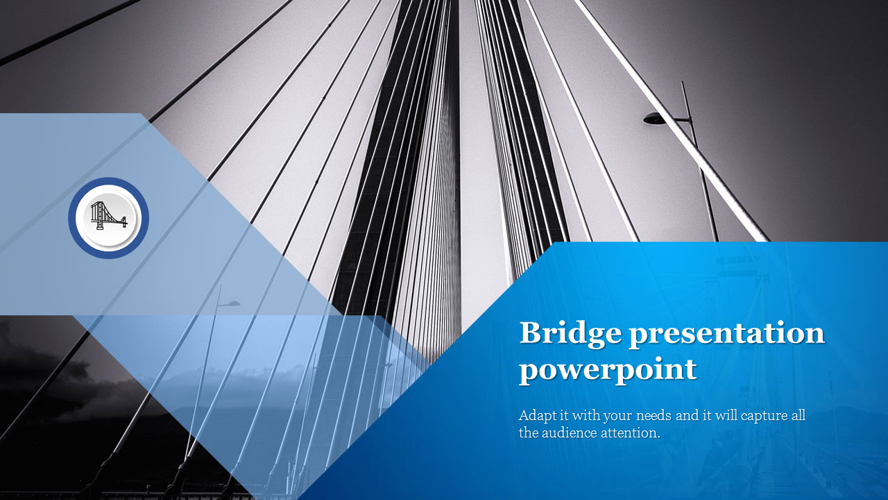 Editable Bridge Presentation PowerPoint Template Design